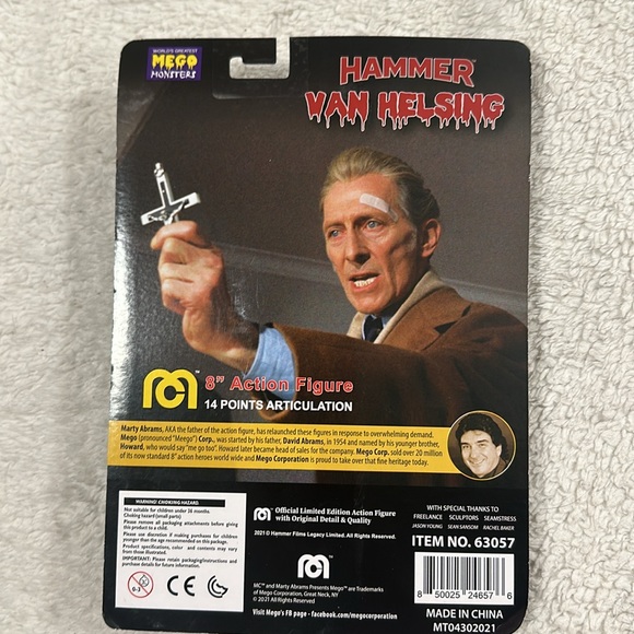 hammer Van Hesling horror, 8 inch action figure 14 points articulation, new - Picture 3 of 9